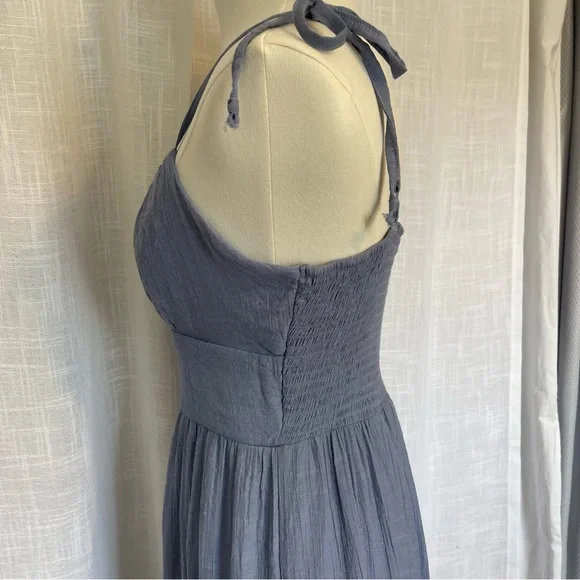 Lily Rose Small Coquette Cottagecore Tiered Fairy Dainty Light Blue Midi Dress - Picture 13 of 16